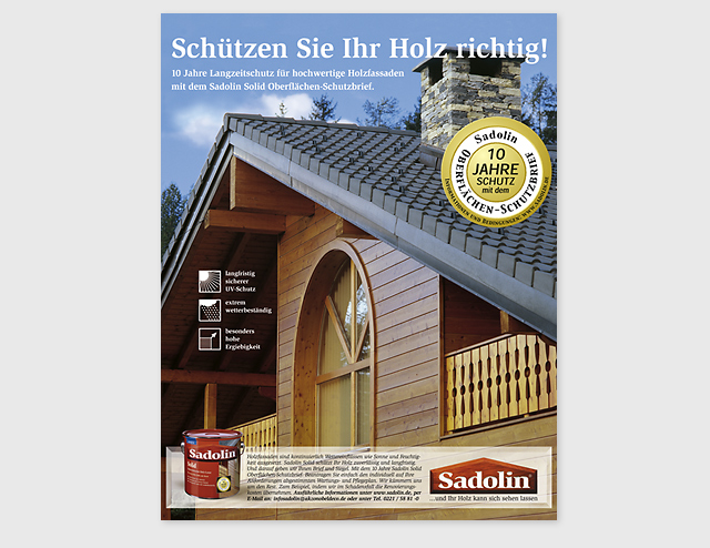 Sadolin Publikums-Anzeigen